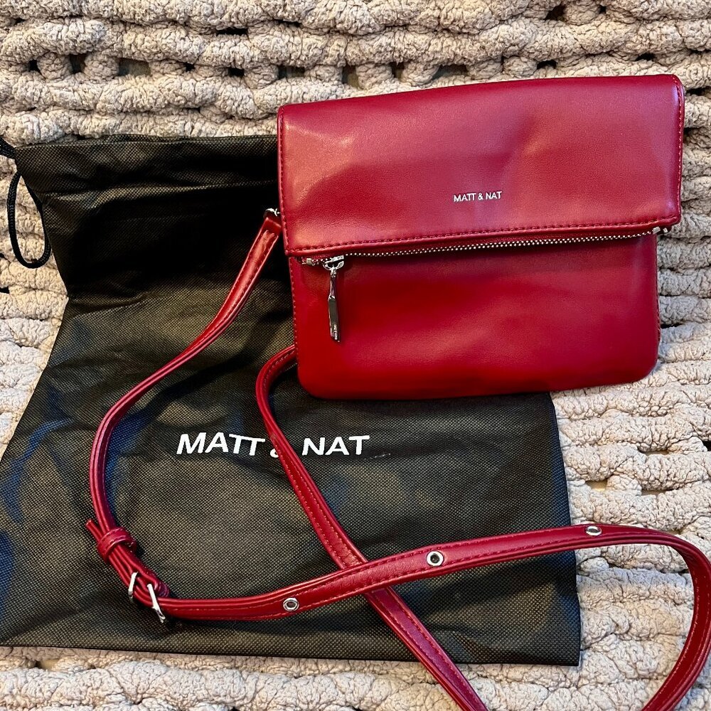 Matt & Nat Red Hiley Vegan Crossbody Bag - Sol